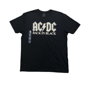 AC/DC Back in Black Tee - Black and White
